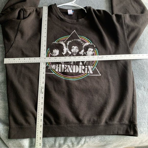 Junk Food Jimi Hendrix Band XL Black Unisex Crew Neck Sweatshirt Sweater Retro - Picture 13 of 14